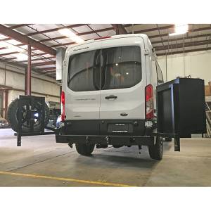 Aluminess - Aluminess 210500 Rear Bumper with Hitch and Swing Arm for Ford Transit Van 2015-2019 - Image 3
