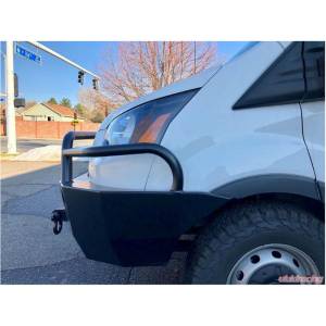 Aluminess - Aluminess 210509 2" Center Hoop and 1.5" Side Brush Guard Front Bumper for Ford Transit Van 2015-2020 - Image 2