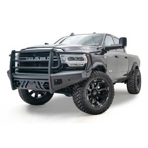 Fab Fours - Fab Fours DR19-Q4460-1 Black Steel Elite Front Bumper with Full Grill Guard for Dodge Ram 2500/3500 2019-2021 - Image 3