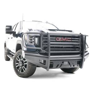 Fab Fours - Fab Fours GM20-Q5060-1 Black Steel Elite Front Bumper with Full Grill Guard for GMC Sierra 2500/3500 2020-2021 - Image 2