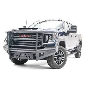 Fab Fours - Fab Fours GM20-Q5060-1 Black Steel Elite Front Bumper with Full Grill Guard for GMC Sierra 2500/3500 2020-2021 - Image 3