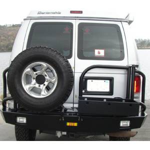 Aluminess - Aluminess 210005.4 Rear Bumper with Brush Guard and Swing Arm (8x170 Bolt Pattern) for Ford Econoline Van 1992-2014 - Image 2