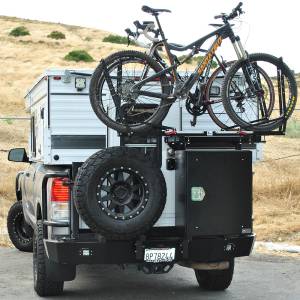 Aluminess - Aluminess 210005.5 Rear Bumper with Brush Guard and Bike Rack Swing Arm (8x170 Bolt Pattern) for Ford Econoline Van 1992-2014 - Image 6