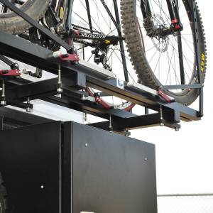 Aluminess - Aluminess 210005.5 Rear Bumper with Brush Guard and Bike Rack Swing Arm (8x170 Bolt Pattern) for Ford Econoline Van 1992-2014 - Image 8