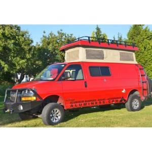 Aluminess - Aluminess 210044.2 Front Bumper with Brush Guard for Chevy Express Van 2003-2016 - Image 3