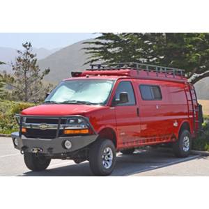 Aluminess - Aluminess 210044.2 Front Bumper with Brush Guard for Chevy Express Van 2003-2016 - Image 4