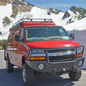 Aluminess - Aluminess 210044.2 Front Bumper with Brush Guard for Chevy Express Van 2003-2016 - Image 6