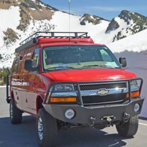 Aluminess - Aluminess 210044.3 Front Bumper without Brush Guard for Chevy Express Van 2003-2018 - Image 6