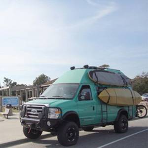 Aluminess - Aluminess 210048.2 Front Bumper with Brush Guard and Square Light Holes for Ford Econoline Van 2008-2014 - Image 4