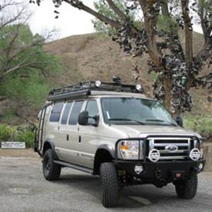 Aluminess - Aluminess 210048.2 Front Bumper with Brush Guard and Square Light Holes for Ford Econoline Van 2008-2014 - Image 12