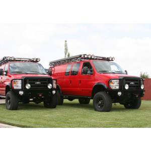 Aluminess - Aluminess 210048.2 Front Bumper with Brush Guard and Square Light Holes for Ford Econoline Van 2008-2014 - Image 14