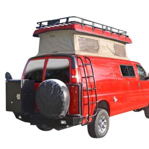 Aluminess - Aluminess 210163.1 Driver Side Mid Mounted Ladder for Chevy Express Van 2003-2020 - Image 1