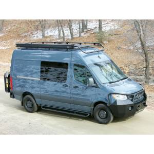 Aluminess - Aluminess 210304.1 170" Wheel Base Nerf Bars with Tread Plate Step for Mercedes Sprinter 2007-2020 - Image 2