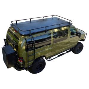 Aluminess 210401.1 Extended Body Gutter Mount Roof Rack for Ford Econoline Van 1992-2014