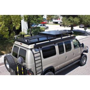 Aluminess - Aluminess 210401.1 Extended Body Gutter Mount Roof Rack for Ford Econoline Van 1992-2014 - Image 2