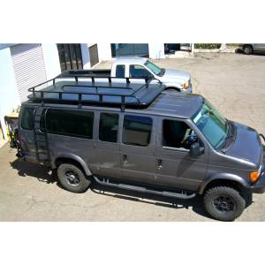 Aluminess - Aluminess 210401.1 Extended Body Gutter Mount Roof Rack for Ford Econoline Van 1992-2014 - Image 3