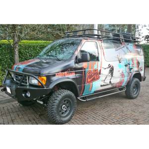 Aluminess - Aluminess 210401.1 Extended Body Gutter Mount Roof Rack for Ford Econoline Van 1992-2014 - Image 5