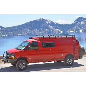 Aluminess - Aluminess 210401.1 Extended Body Gutter Mount Roof Rack for Ford Econoline Van 1992-2014 - Image 6