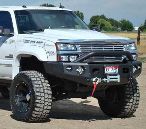 Trail Ready 10400P-BARE Winch Front Bumper with Pre-Runner Guard Chevy Silverado 2500HD/3500 2003-2006 *BARE STEEL*