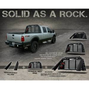 LOD Bumpers - LOD AHR1500 Signature Headache Rack for Chevy Silverado 2500/3500 2015-2018 - Bare Steel - Image 13