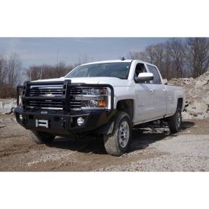 LOD Bumpers - LOD CFB1013 Winch Front Bumper with Full Guard and Sensor Holes for Chevy Silverado 2500/3500 2015-2019 - Bare Steel - Image 2