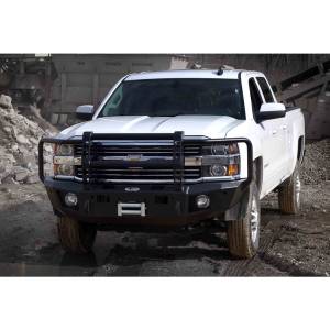 LOD Bumpers - LOD CFB1013 Winch Front Bumper with Full Guard and Sensor Holes for Chevy Silverado 2500/3500 2015-2019 - Bare Steel - Image 3