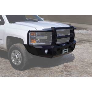 LOD Bumpers - LOD CFB1013 Winch Front Bumper with Full Guard and Sensor Holes for Chevy Silverado 2500/3500 2015-2019 - Bare Steel - Image 4