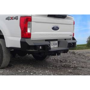 LOD Bumpers - LOD FRB1701 Signature Rear Bumper with Reverse Light Mounts and Sensor Holes for Ford F250/F350 2017-2021 - Black Texture - Image 2