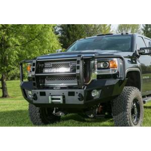 LOD Bumpers - LOD GFB1003 Winch Front Bumper with Full Guard and Sensor Holes for GMC Sierra 2500/3500 2015-2019 - Black Texture - Image 2