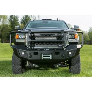 LOD Bumpers - LOD GFB1003 Winch Front Bumper with Full Guard and Sensor Holes for GMC Sierra 2500/3500 2015-2019 - Black Texture - Image 3