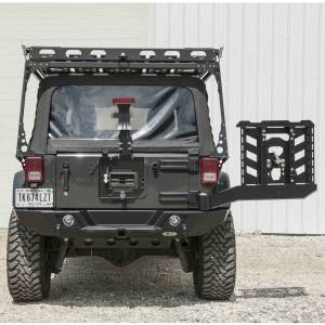 LOD Bumpers - LOD JBC0740 Destroyer Rear Bumper with Tire Carrier for Jeep Wrangler JK 2007-2018 - Bare Steel - Image 2