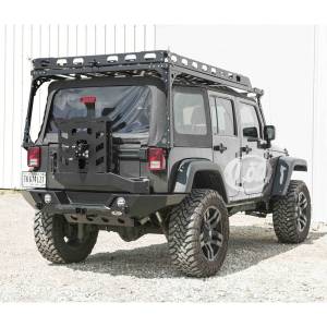 LOD Bumpers - LOD JBC0740 Destroyer Rear Bumper with Tire Carrier for Jeep Wrangler JK 2007-2018 - Bare Steel - Image 3