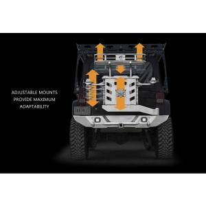 LOD Bumpers - LOD JBC0740 Destroyer Rear Bumper with Tire Carrier for Jeep Wrangler JK 2007-2018 - Bare Steel - Image 7