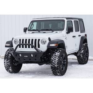LOD Bumpers - LOD JFB1800 Destroyer Shorty Front Bumper for Jeep Wrangler JL 2018-2020 - Bare Steel - Image 9