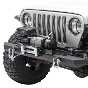 Smittybilt 76740D SRC Classic Winch Front Bumper with D-Rings for Jeep CJ7/Wrangler YJ/TJ 1976-2006