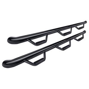 N-Fab - N-Fab C01105CC-6 Wheel to Wheel Nerf Bars with Bed Access for Chevy Silverado and GMC Sierra 2500/2500 HD Crew Cab 2001-2006 - Gloss Black - Image 1