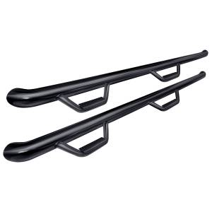 N-Fab C07100CC Wheel to Wheel Nerf Bars for Chevy Silverado and GMC Sierra 2500 HD Crew Cab 2007-2010 - Gloss Black