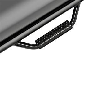 N-Fab C07100QC-6 Wheel to Wheel Nerf Bars with Bed Access for Chevy Silverado and GMC Sierra 1500/2500 HD Extended Cab 2007-2010 - Gloss Black