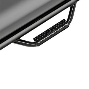 N-Fab C07105CC-6 Wheel to Wheel Nerf Bars with Bed Access for Chevy Silverado and GMC Sierra 2500 HD Crew Cab 2007-2010 - Gloss Black