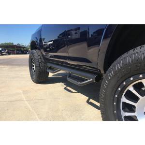 N-Fab - N-Fab C0770RC-4 Wheel to Wheel Nerf Bars with Bed Access for Chevy Silverado and GMC Sierra 1500/2500 HD Standard Cab 2007-2013 - Gloss Black - Image 2