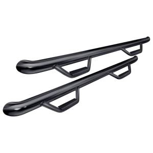 N-Fab C0780CC Cab Length Nerf Bars for Chevy Silverado and GMC Sierra 1500/2500 HD/3500 HD Crew Cab 2007-2013 - Gloss Black