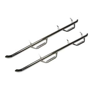 N-Fab C0789QC-SS Wheel to Wheel Nerf Bars for Chevy Silverado and GMC Sierra 1500/2500/3500 Quad Cab 2007-2013 - Stainless Steel