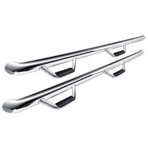 N-Fab C11100CC-SS Wheel to Wheel Nerf Bars for Chevy Silverado and GMC Sierra 2500/3500 HD Crew Cab 2011-2014 - Stainless Steel