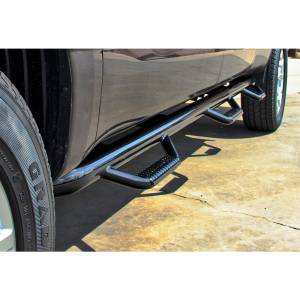 N-Fab - N-Fab C99105QC-6 Wheel to Wheel Nerf Bars with Bed Access for Chevy Silverado and GMC Sierra 2500/2500 HD/3500 Extended Cab 2001-2006 - Gloss Black - Image 2