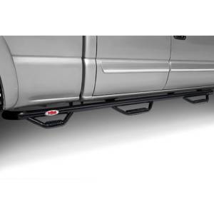 N-Fab - N-Fab D9790QC-6 Wheel to Wheel Nerf Bars with Bed Access for Dodge Ram 1500/2500 Quad Cab 1998-2002 - Gloss Black - Image 3