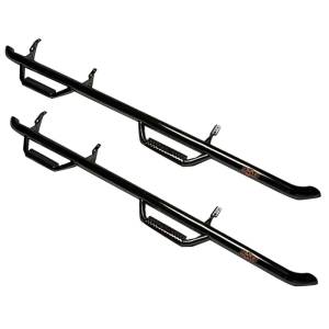 N-Fab N04105CC-6 Wheel to Wheel Nerf Bars with Bed Access for Nissan Titan Crew Cab 2008-2015 - Gloss Black