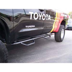 N-Fab - N-Fab T07107QC Wheel to Wheel Nerf Bars with Bed Access for Toyota Tundra Double Cab 2007-2020 - Gloss Black - Image 2