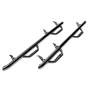 N-Fab T0784RC-4 Wheel to Wheel Nerf Bars with Bed Access for Toyota Tundra Regular Cab 2007-2017 - Gloss Black