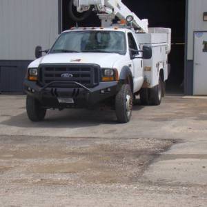 Throttle Down Kustoms - Throttle Down Kustoms BPUSH0507F Front Bumper with Push Bar for Ford F250/F350/F450/F550 2005-2007 - Image 2