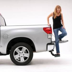 AMP Research 75305-01A BedStep Flip Down Bumper Step for Toyota Tundra 2007-2013